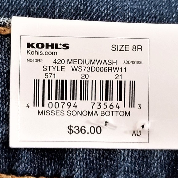 Woman's Skinny Jeans 8R Mid-Rise Medium Wash NWT - Picture 5 of 7